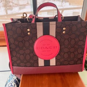 NWT Coach canvas and leather bag